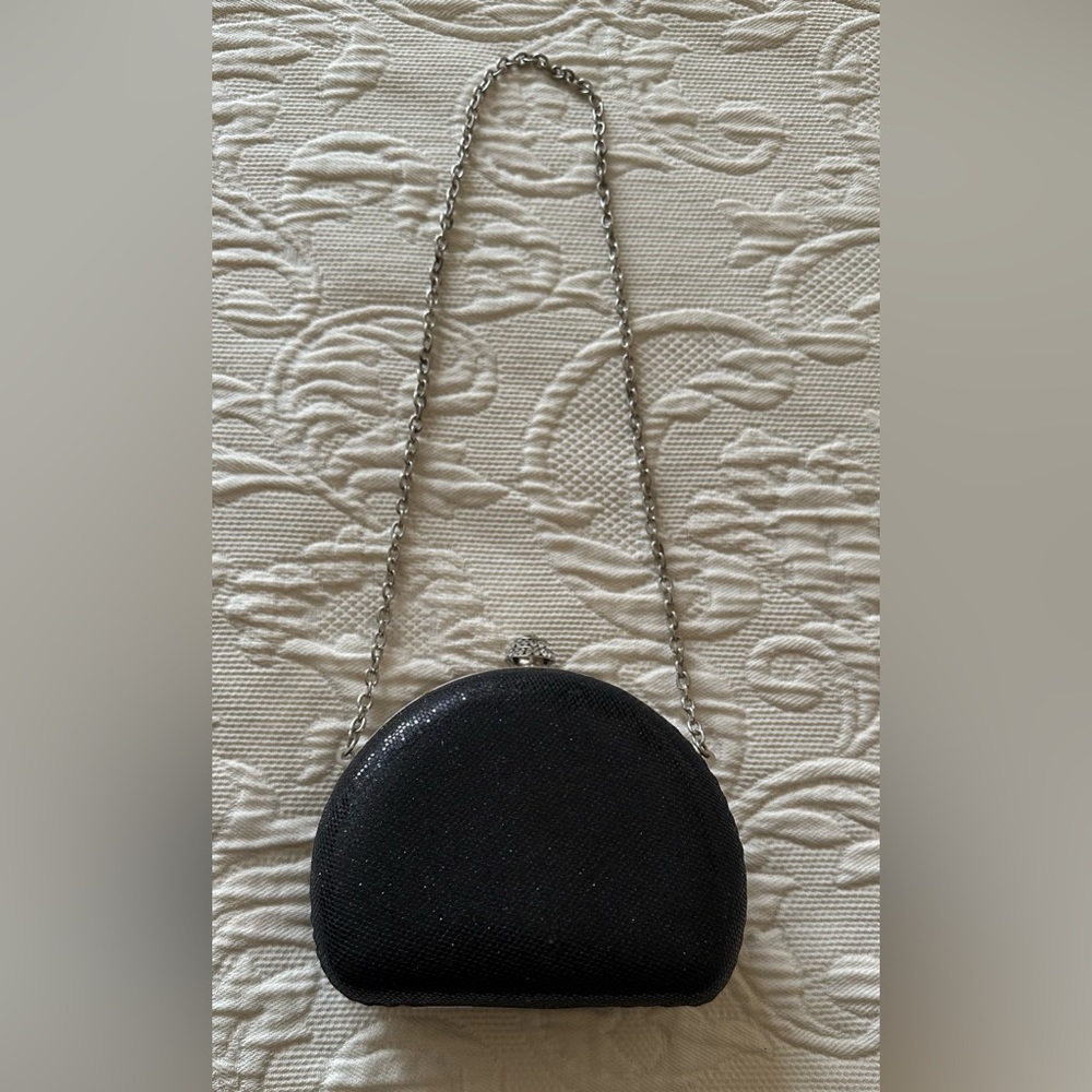 Expressions NYC Black Glitter Mini NWOT - Picture 4 of 8
